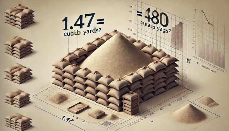how many sand bags for 1.47 cubic yards
